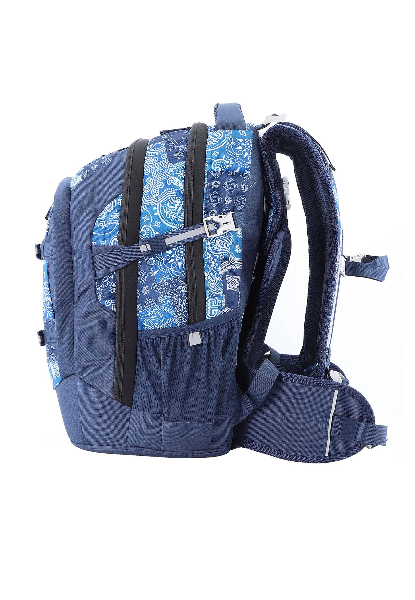 2be School Backpack with Ergonomic  Spine-support and Reflective parts Royal Blue