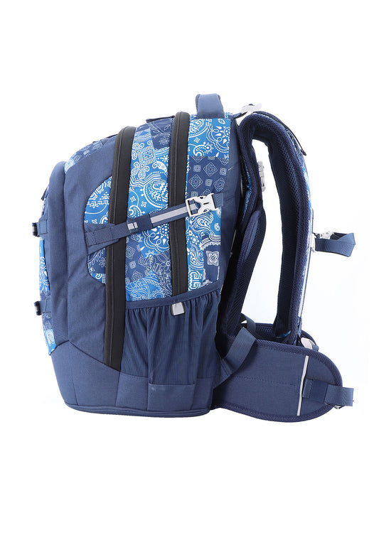 2be School Backpack with Ergonomic  Spine-support and Reflective parts Royal Blue