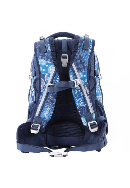 2be School Backpack with Ergonomic  Spine-support and Reflective parts Royal Blue