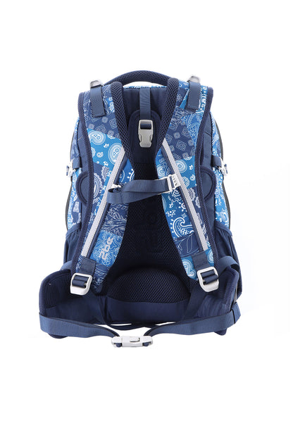 2be School Backpack with Ergonomic  Spine-support and Reflective parts Royal Blue