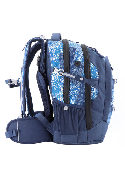 2be School Backpack with Ergonomic  Spine-support and Reflective parts Royal Blue