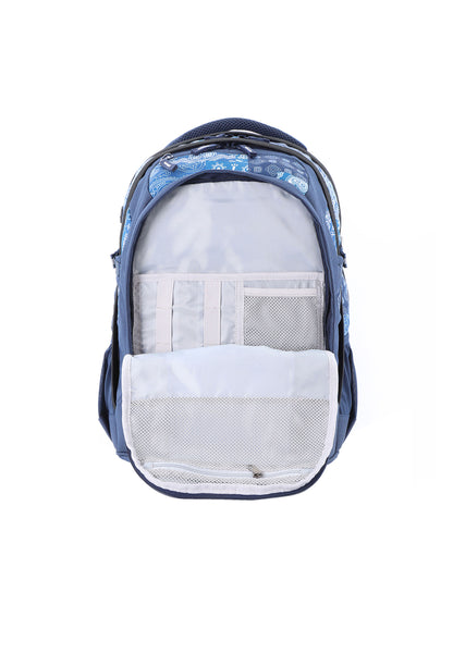 2be School Backpack with Ergonomic  Spine-support and Reflective parts Royal Blue