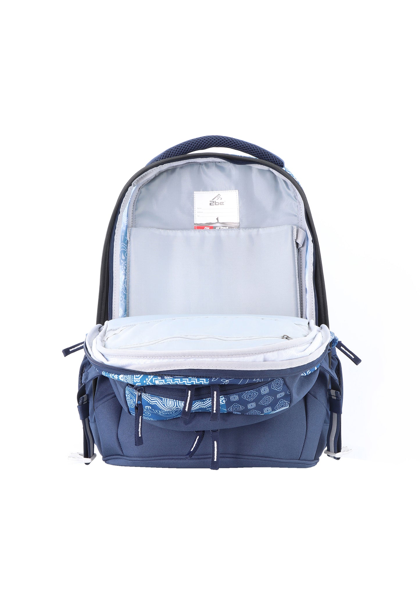 2be School Backpack with Ergonomic  Spine-support and Reflective parts Royal Blue