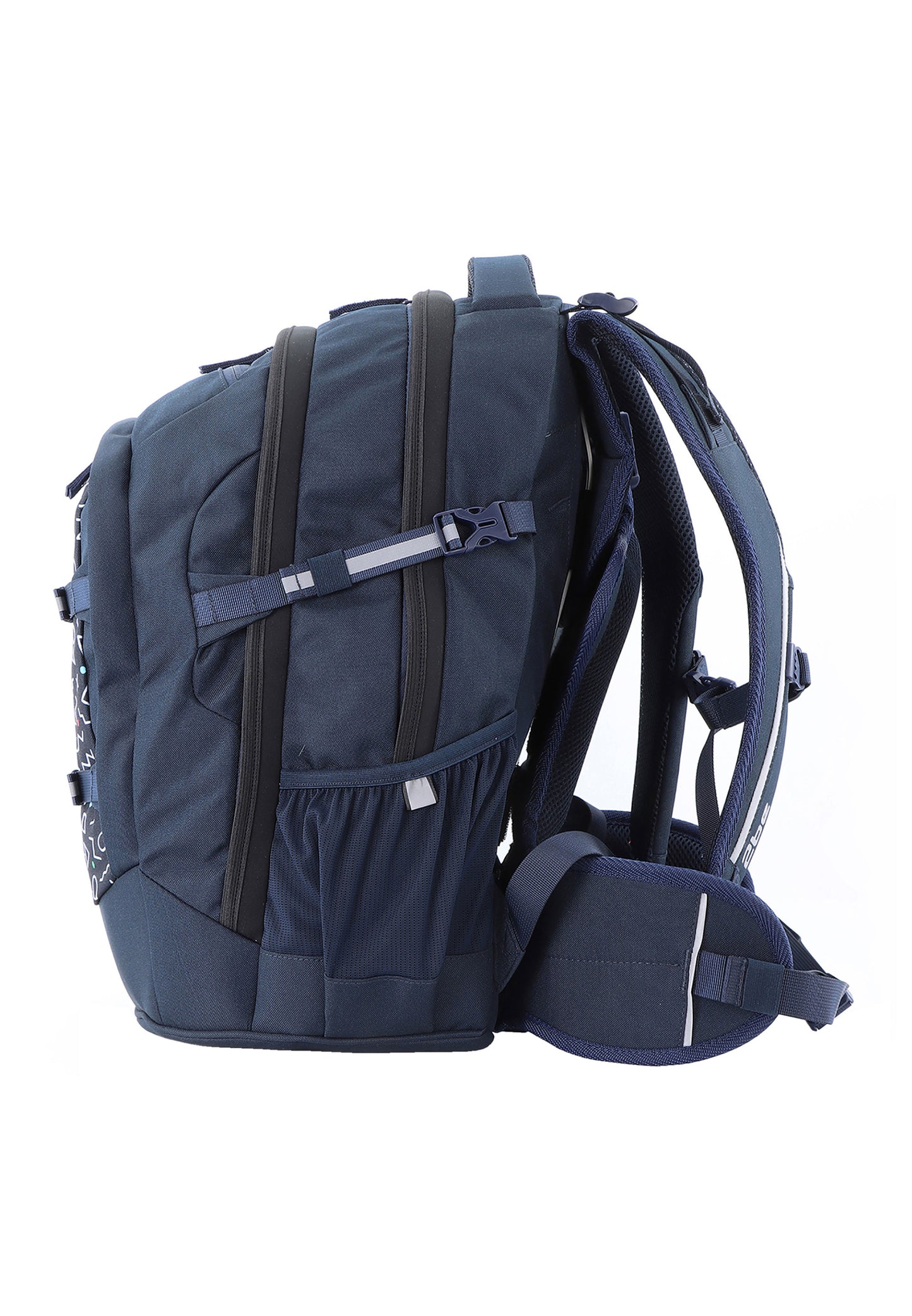 2be School Backpack with Ergonomic  Spine-support and Reflective parts Navy