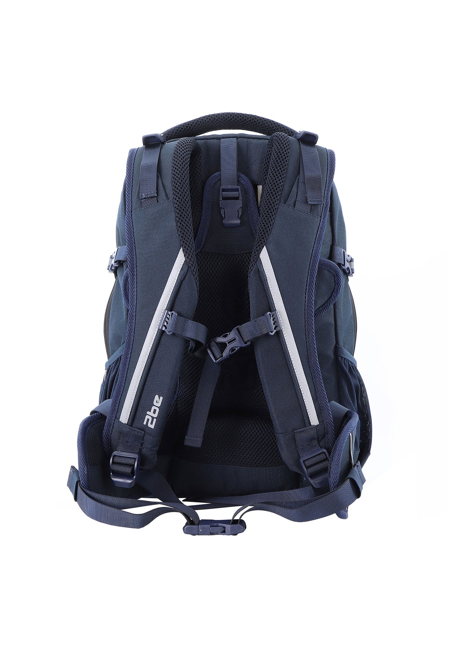 2be School Backpack with Ergonomic  Spine-support and Reflective parts Navy