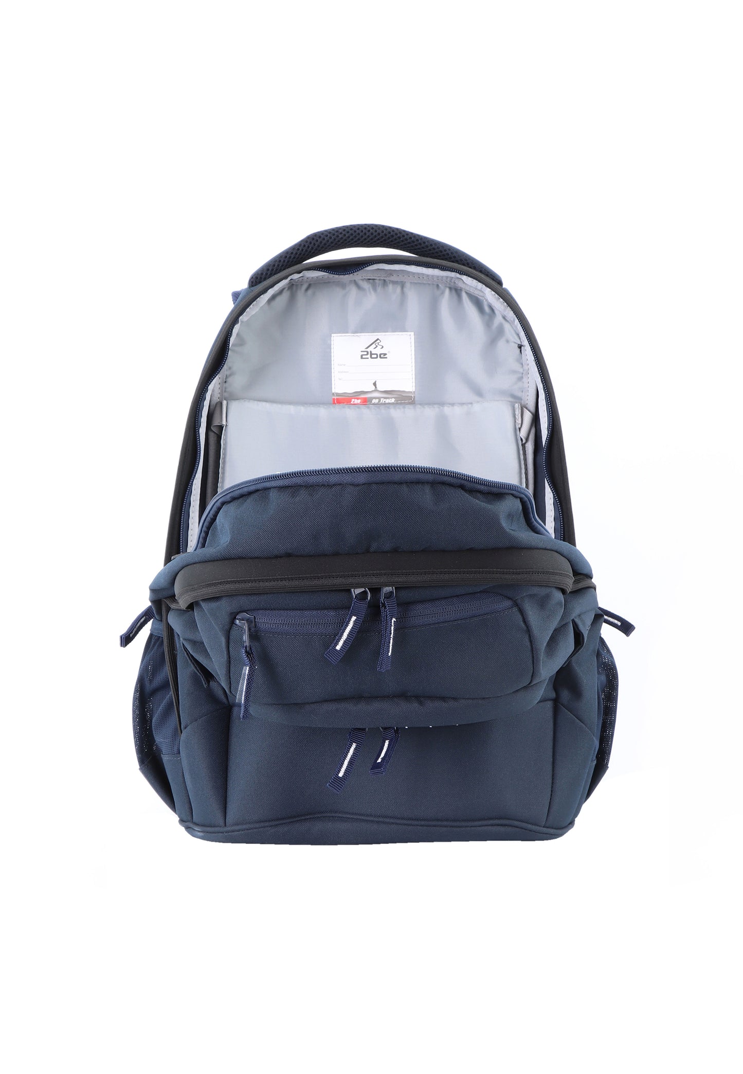 2be School Backpack with Ergonomic  Spine-support and Reflective parts Navy