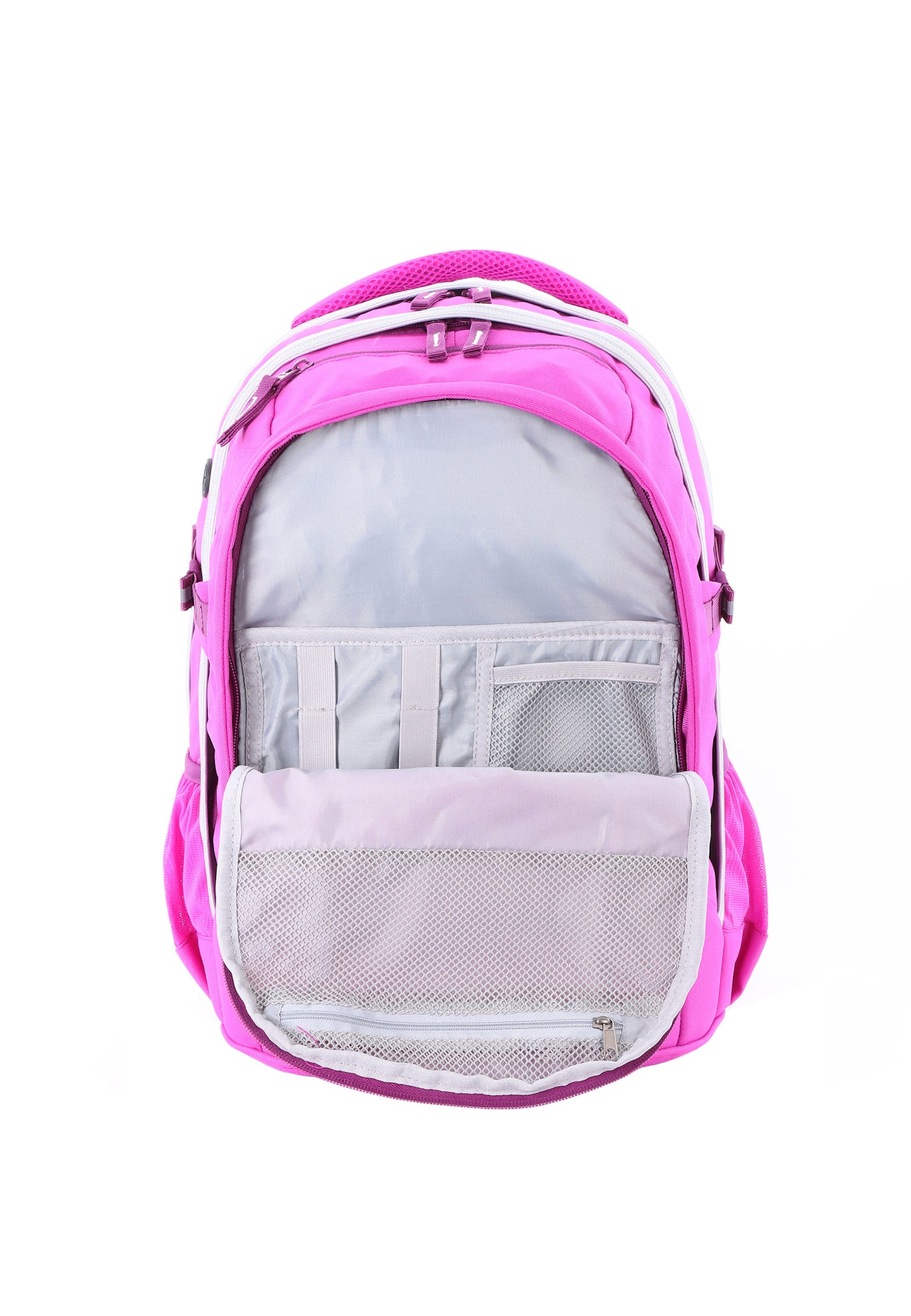 2be School Backpack with Ergonomic  Spine-support and Reflective parts Fuchsia