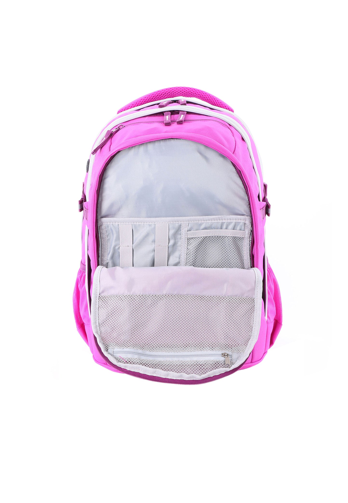2be School Backpack with Ergonomic  Spine-support and Reflective parts Fuchsia