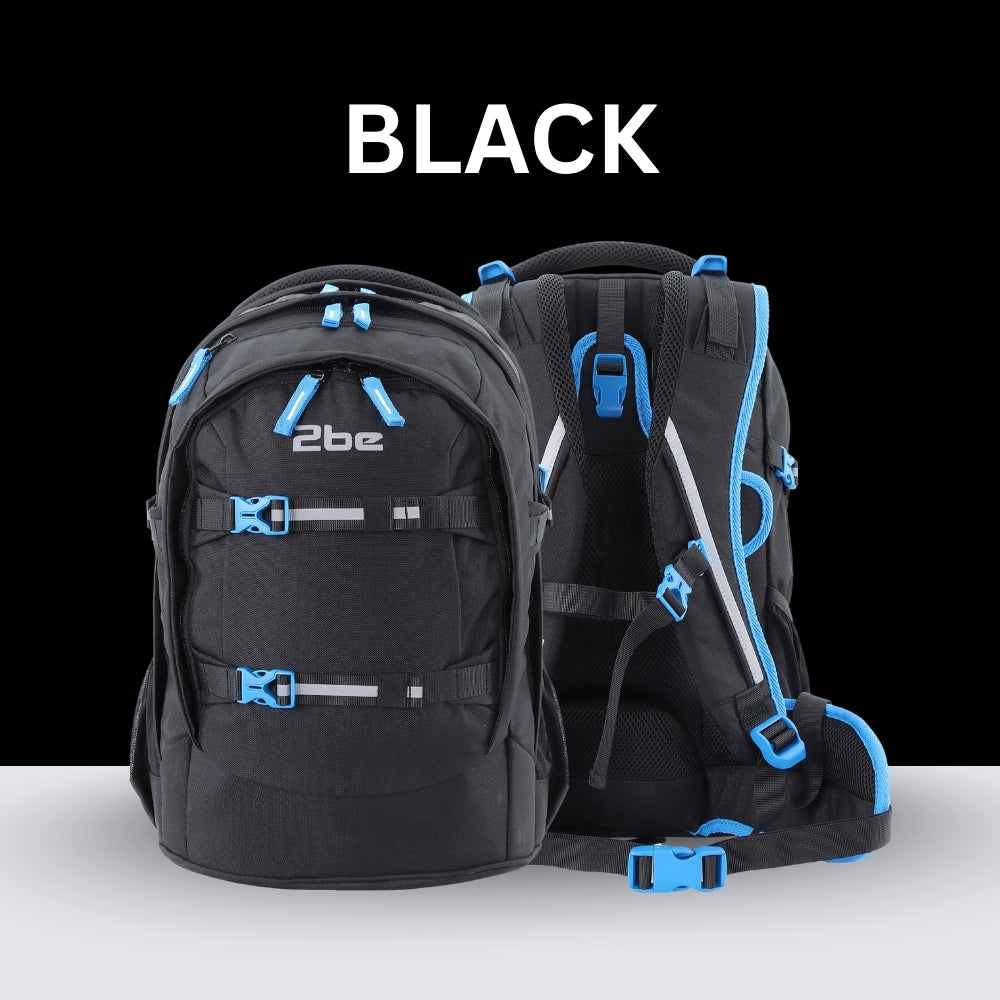 2be Ergonomic School Backpack with  Spine-support and Reflective parts