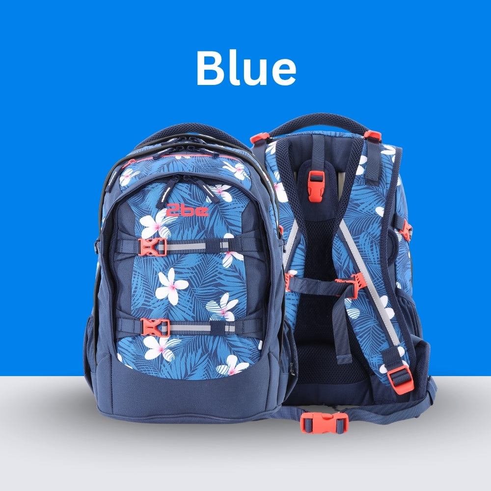 2be Ergonomic School Backpack with  Spine-support and Reflective parts