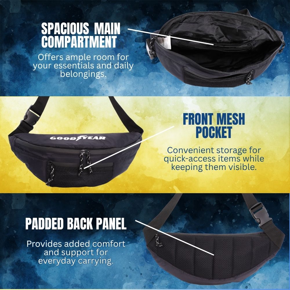 Goodyear Sporty Waist Bag – Versatile, Compact and Durable