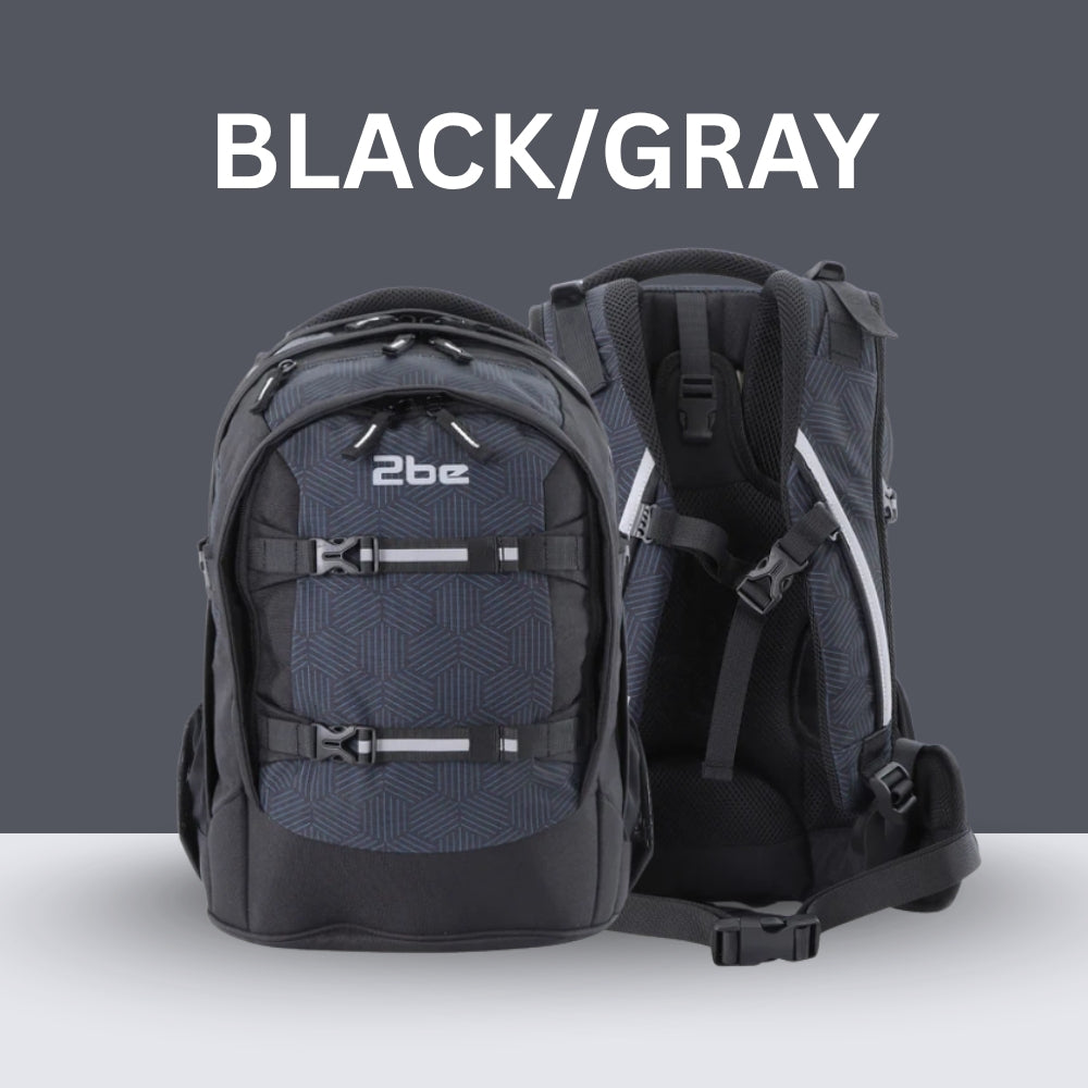 2be Ergonomic School Backpack with  Spine-support and Reflective parts