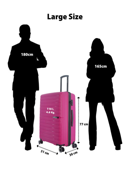 Saxoline Fiesta Travel Luggage / Hard Suitcase / Trolley - Large - Fuchsia