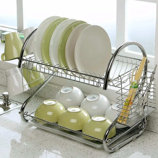 Sofymart  2-Tier Chrome Dish Drying Rack