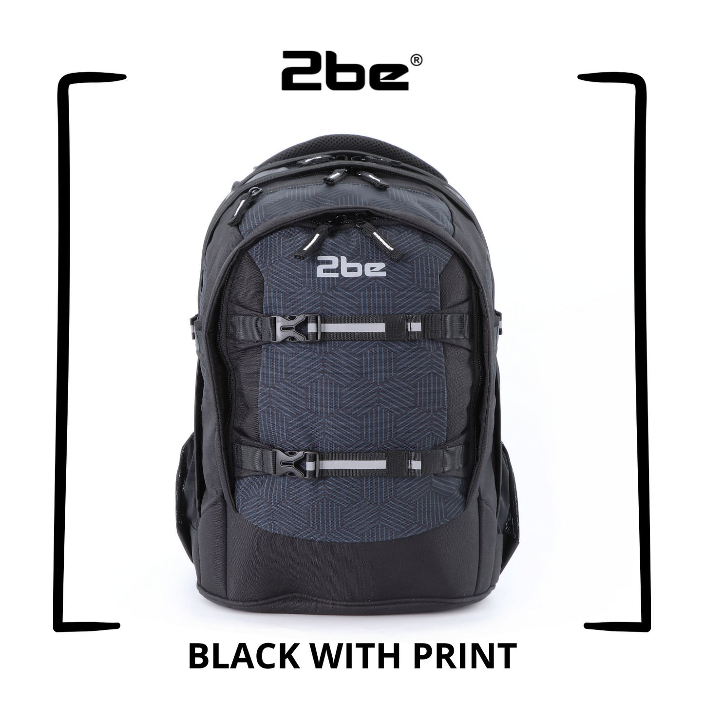 2be School Backpack with Spine-support Ergonomic Feature with Reflective logo and parts (for Kids)- 66320