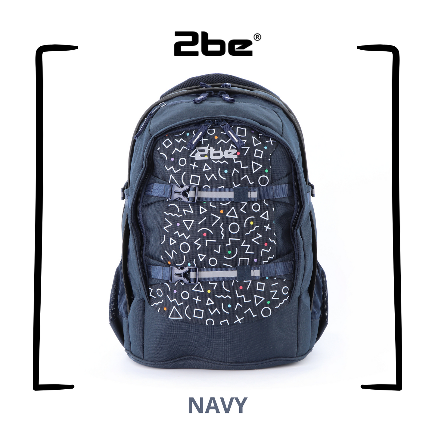 2be School Backpack with Spine-support Ergonomic Feature with Reflective logo and parts (for Kids)- 66320