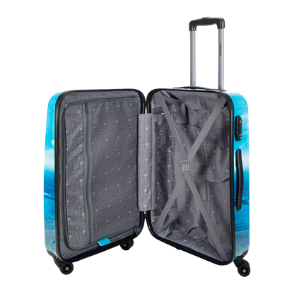 Colourful printed luggage from Saxoline 