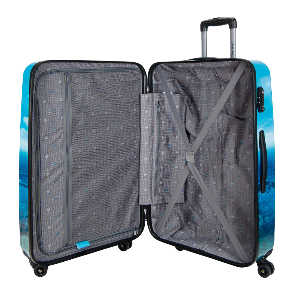 Printed Saxoline Blue trolley case | PH