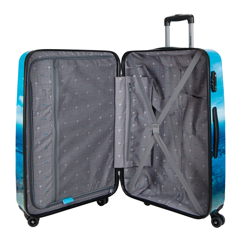Printed hard cases of Saxoline blue | luggageandbagsstore.com