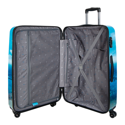 Printed hard cases of Saxoline blue | luggageandbagsstore.com