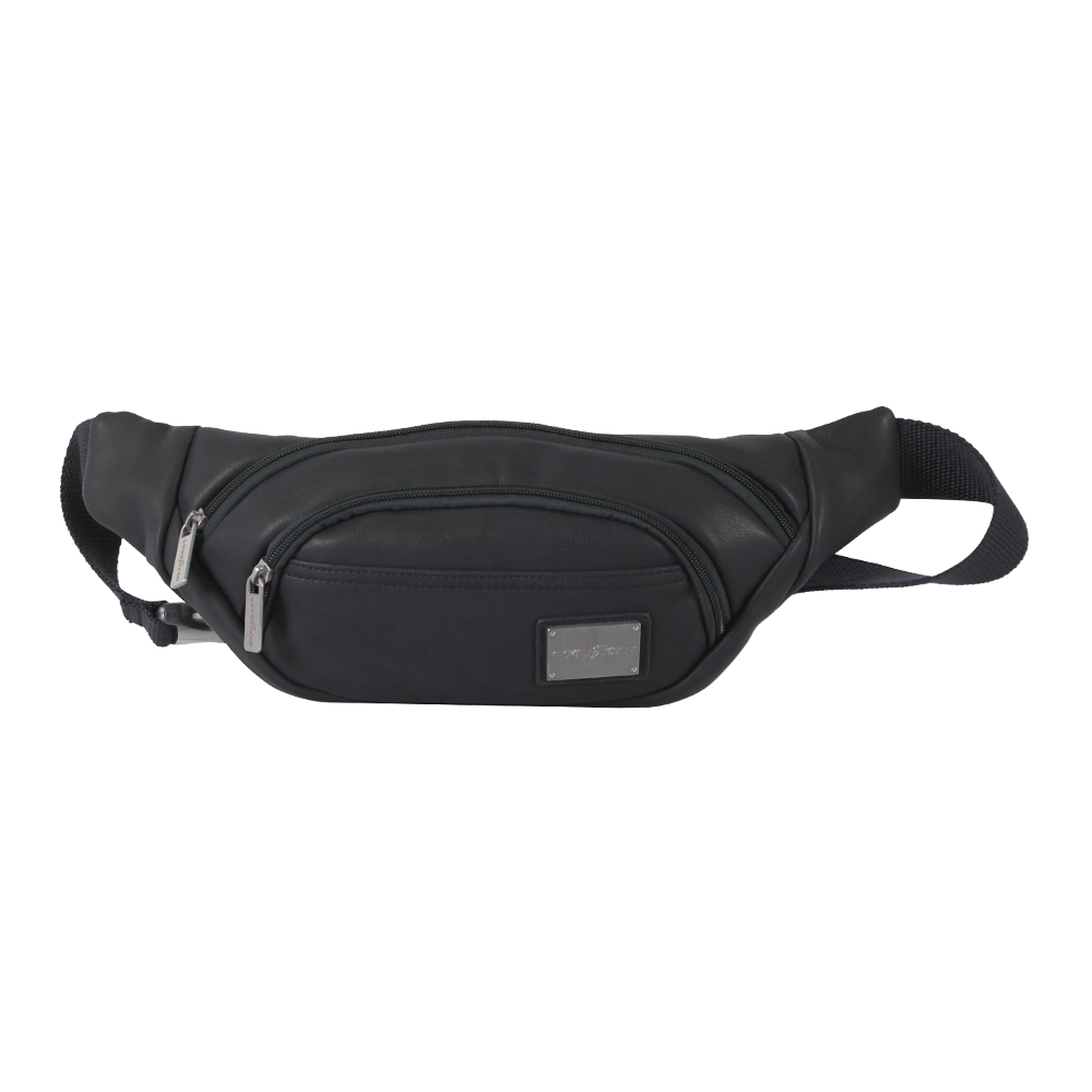 black polyester waist bag